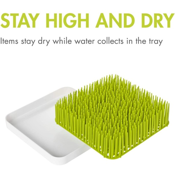 Boon baby counter top green baby bottle dryer grass stand drying rack lawn green - Picture 3 of 17